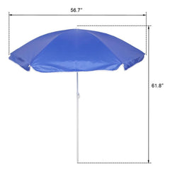 US Camping Portable Outdoor 2-Seat Folding Chair with Beach Umbrella & Mini Table Carrying Bag, Camping Chair for Patio