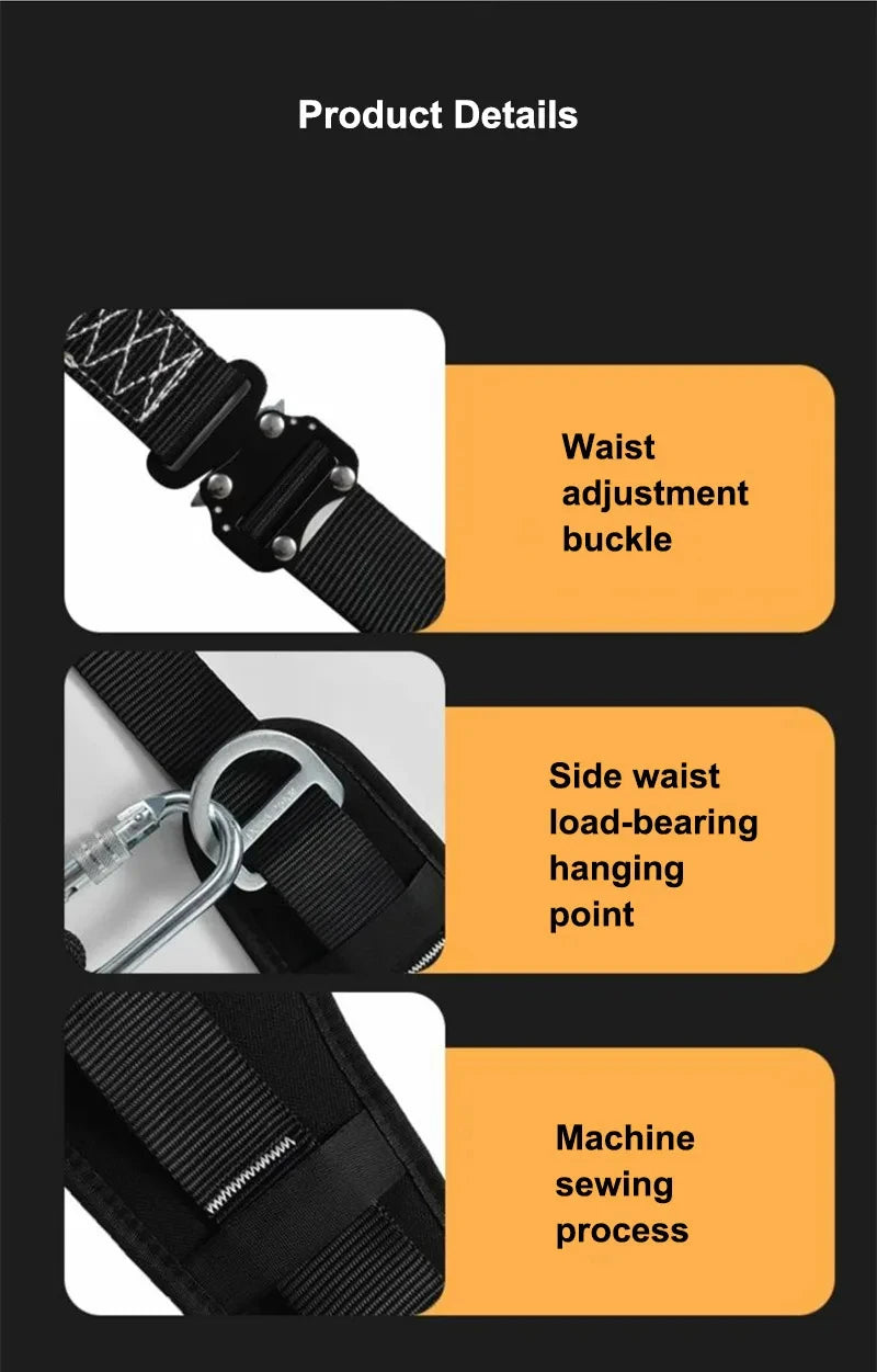 Single Waist Work Harness High-altitude Work Safety Belt Safety Rope Outdoor Climbing Training Electrician Protective Equipment