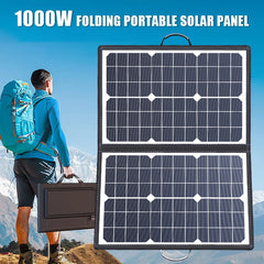 1000W  Solar Panel Kit Complete Camping Foldable Solar Power Station  Portable Generator Charger 18V for Car Boat Caravan Camp