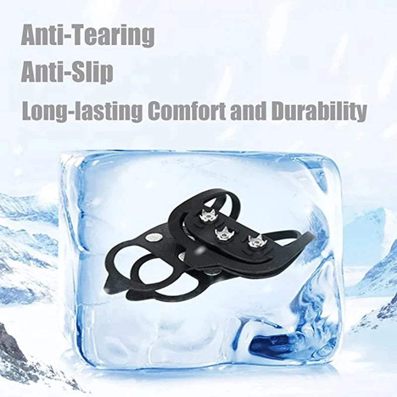 8 Teeth Ice Gripper Spike for Shoes Winter Outdoor Anti-Slip Hiking Mountain Climbing Ice Snow Crampons Anti-slip Shoe Covers