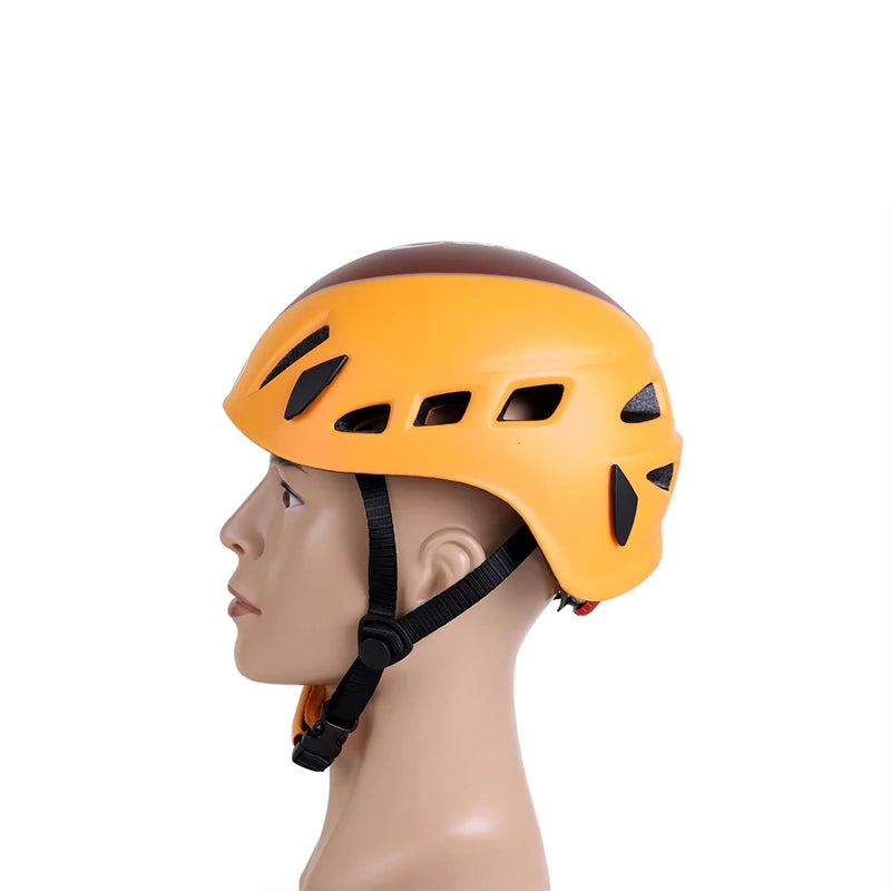 Outdoor Mountaineering yellow 14 hole Rock climbing Industrial Safety rescue helmet