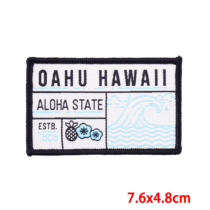 Outdoor Travel Patch Mountain Patches On Clothes Sew On Patches For Clothing Applique On Fabric Nature Adventure Badges Stickers