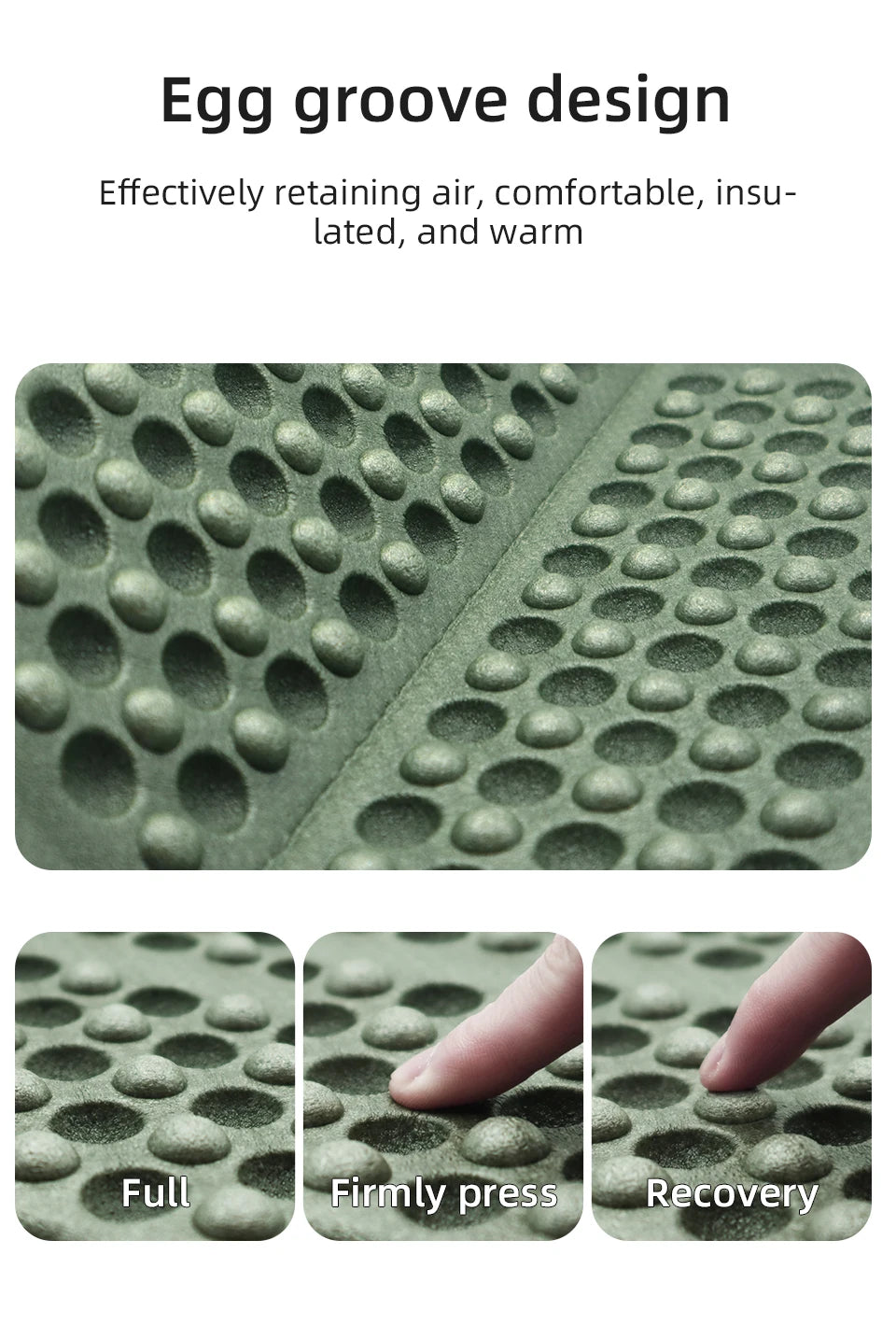 PACOONE Egg Trough Pads Outdoor Camping Moisture Proof Pads Tent Floor Pads Ultra Light Folding Sleeping Pads Hiking