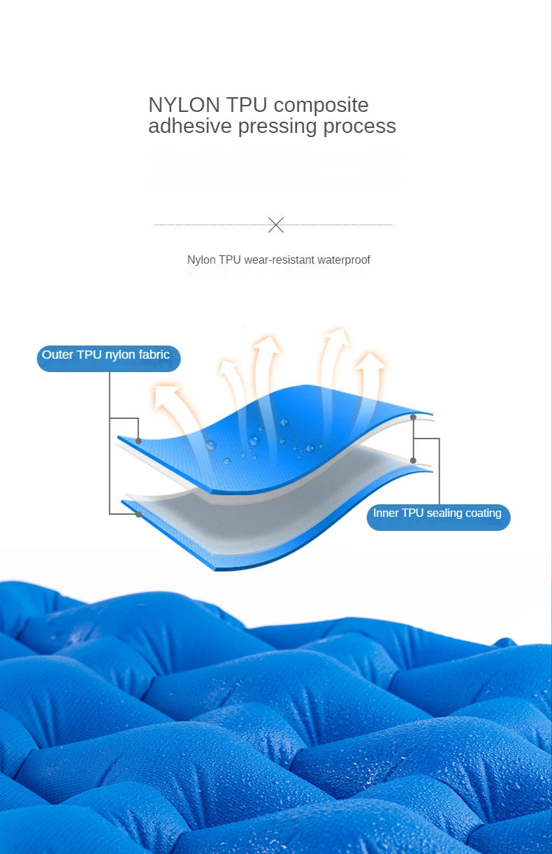 Naturehike Lightweight Moisture-proof Air Mattress Nylon TPU Inflatable Mattress Camping Mat For 2 Person Sleeping Pad