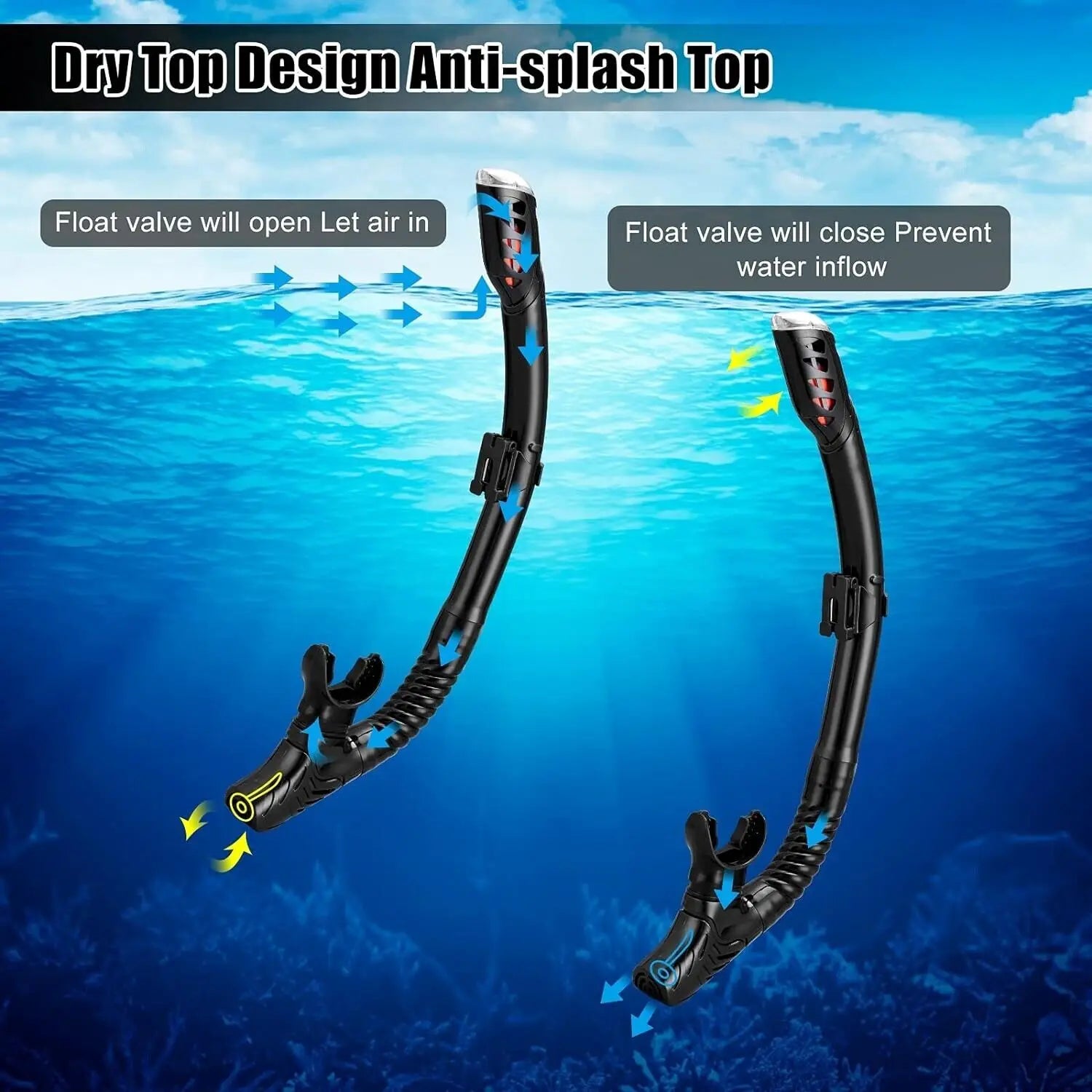 New Snorkeling Suit Diving Goggles Breathing Tube Suit Liquid Silicone Large Frame Diving Goggles Free Diving Equipment