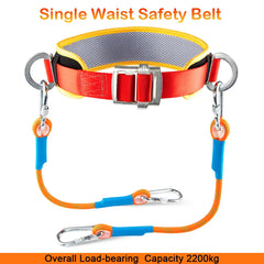 Single Waist High-altitude Work Safety Harness Outdoor Climbing Training Safety Belt Electrician Construction Protect Safe Rope