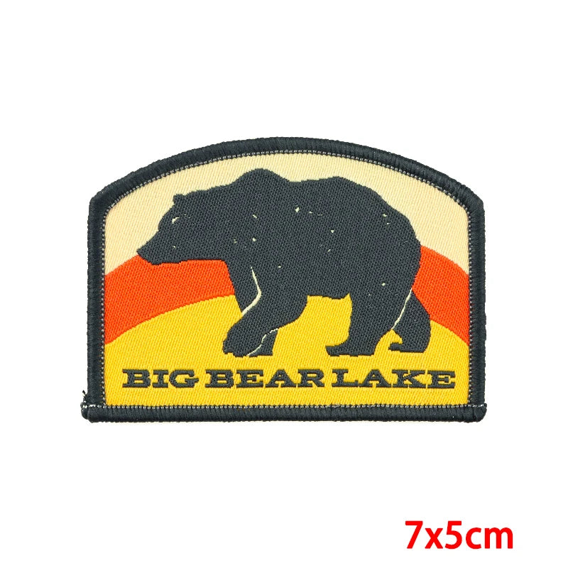 Outdoor Travel Patch Mountain Patches On Clothes Sew On Patches For Clothing Applique On Fabric Nature Adventure Badges Stickers