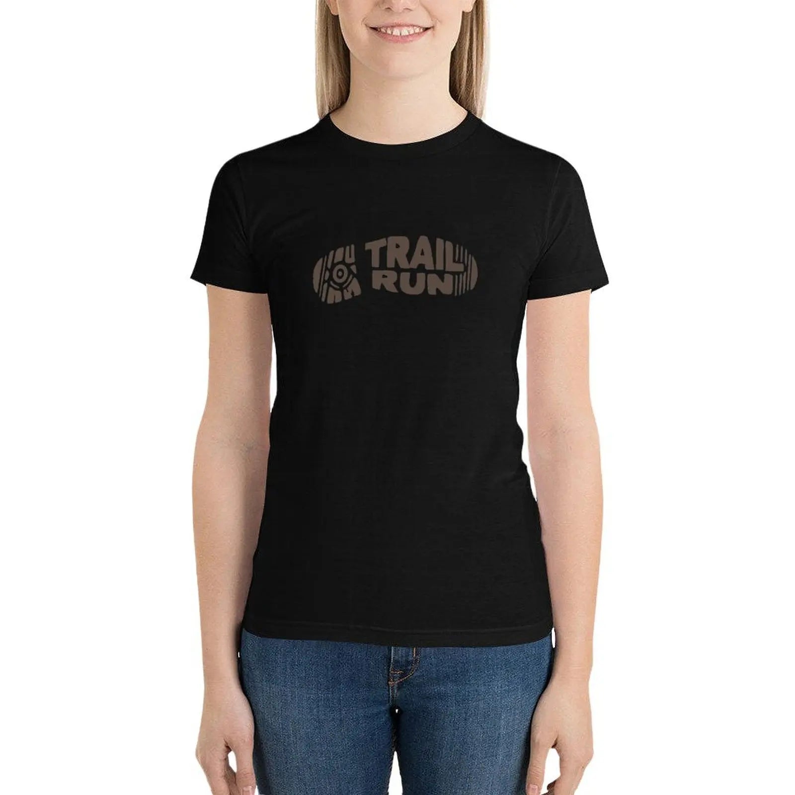 trail run T-Shirt summer clothes graphics Aesthetic clothing t shirts for Women loose fit