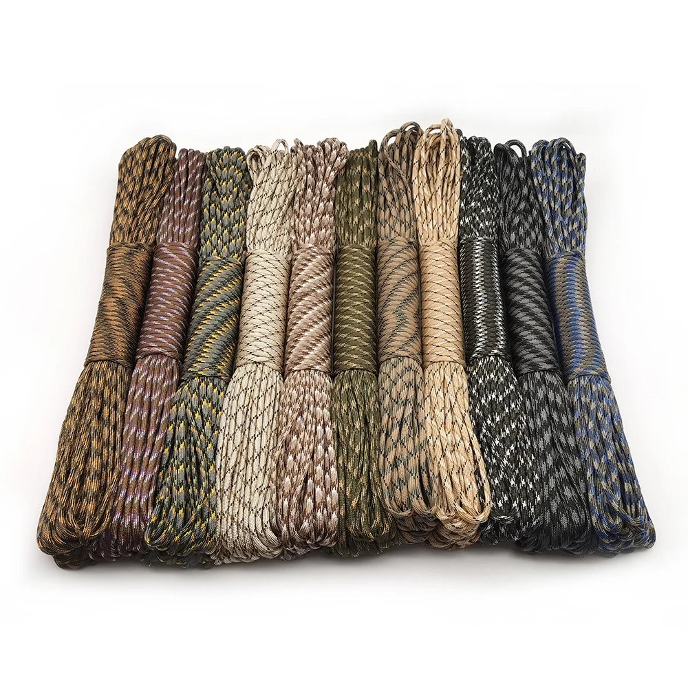 7 stand Cores Paracord Dia. 4mm for Survival Parachute Cord Lanyard Hiking Clothesline Kit Paracord Climbing Camping Tents Rope