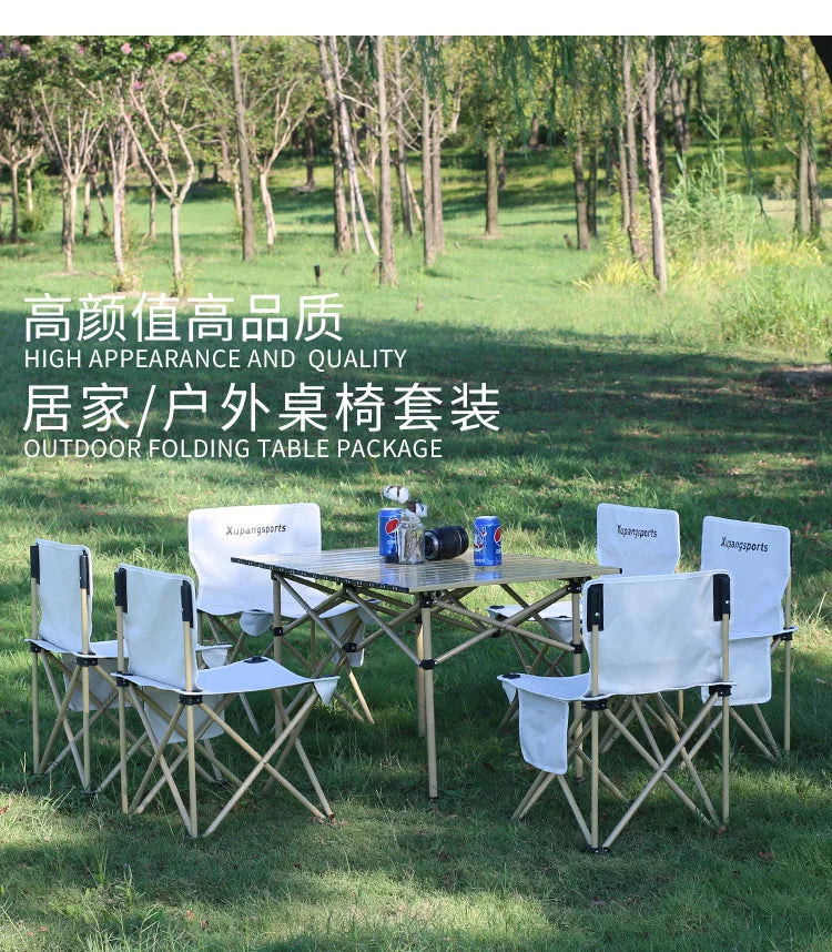 Outdoor Folding Table And Chair Portable Camping Picnic Barbecue Self Driving Tour Table Folding Mesa Plegable Outdoor Furniture