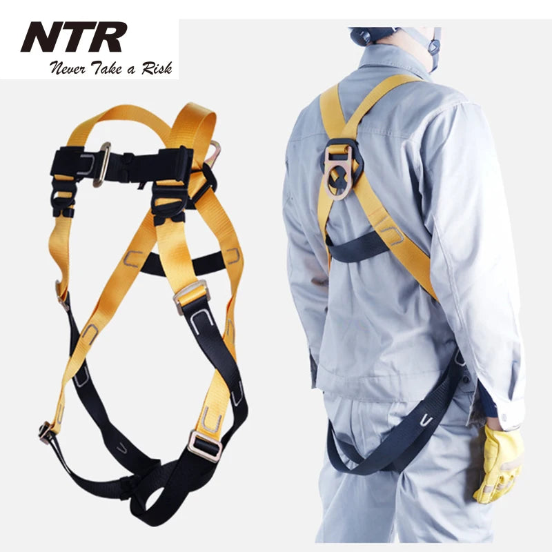 Fall Arrest Rock Climbing Harness Aerial Work Safety Belt Outdoor Full Body Anti Fall Protective Gear