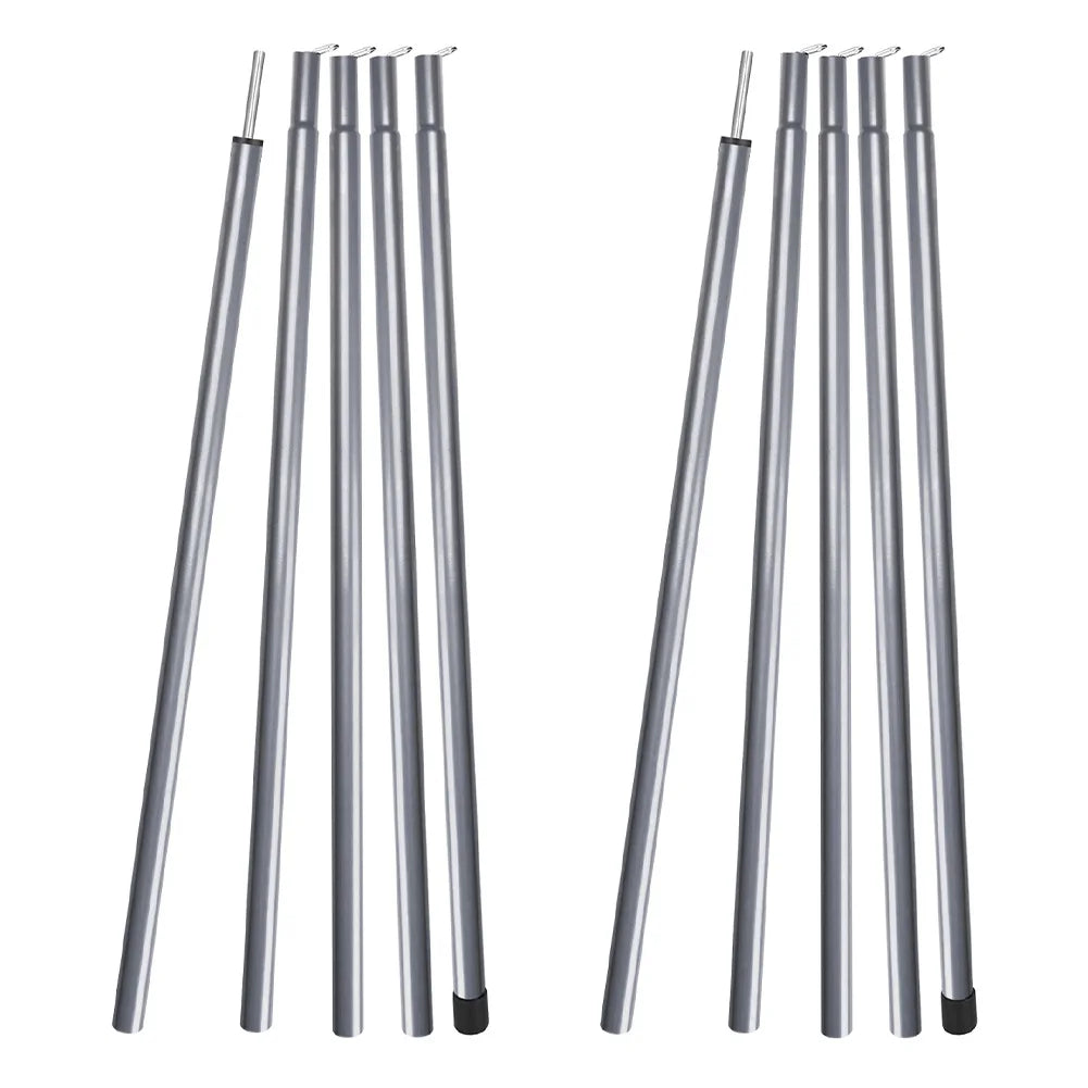 2m Telescopic Tent Poles Set of 2 Lightweight Adjustable Trekking Camping Collapsible Poles for Walking Canopy Hiking