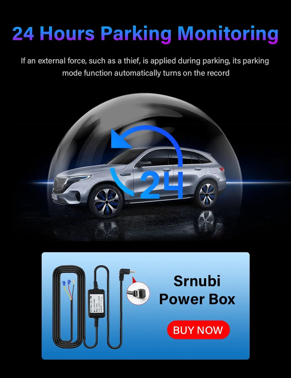 Srnubi 10'' Car Mirror Video Recording AI Voice  GPS Navigation Dashboard DVR Carplay Android Auto Wireless Connection