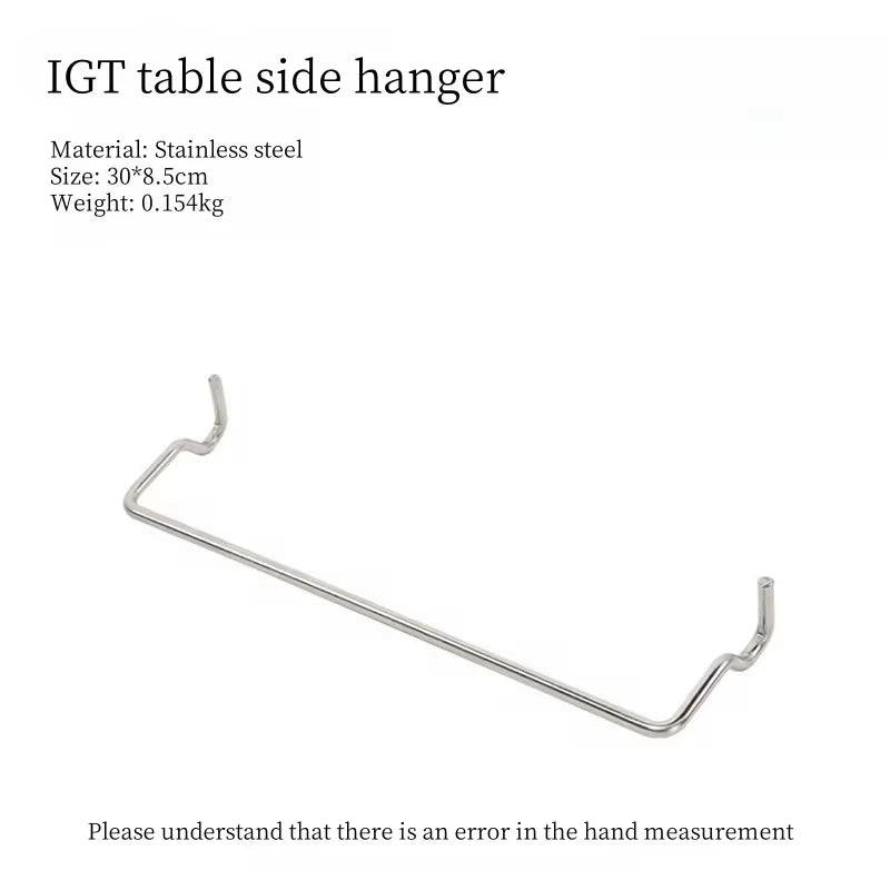 Camping IGT Table Accessories Stainless Steel Hanging Rack 0.5 Unit Shelf Garbage Bag Hook Table Side Hanger Paper Towel Rack