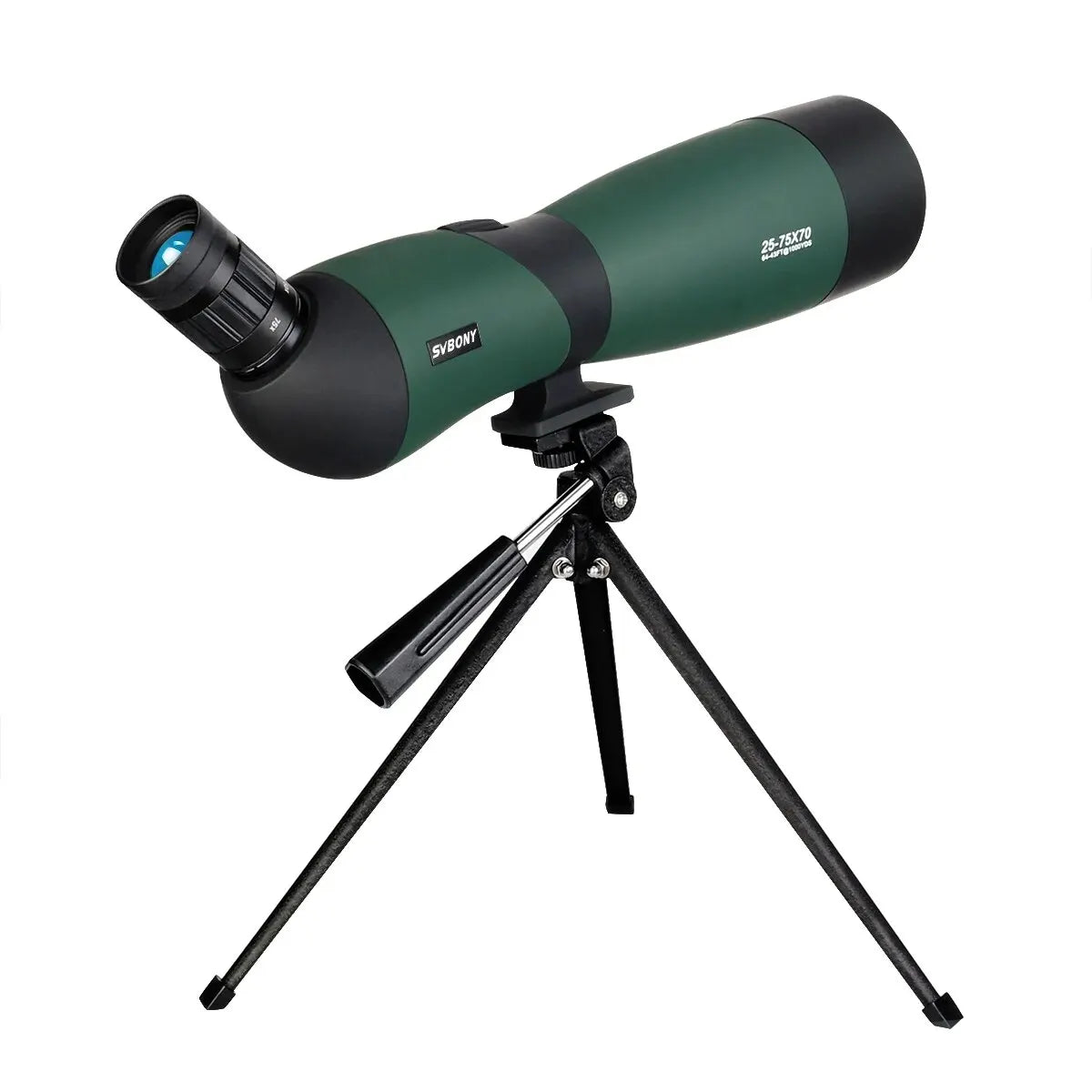 SVBONY SV403 Zoom Telescope 25-75x70mm Spotting Scope Multi-Coated Optics Monocular 64-43ft/1000yards W/ Table Tripod