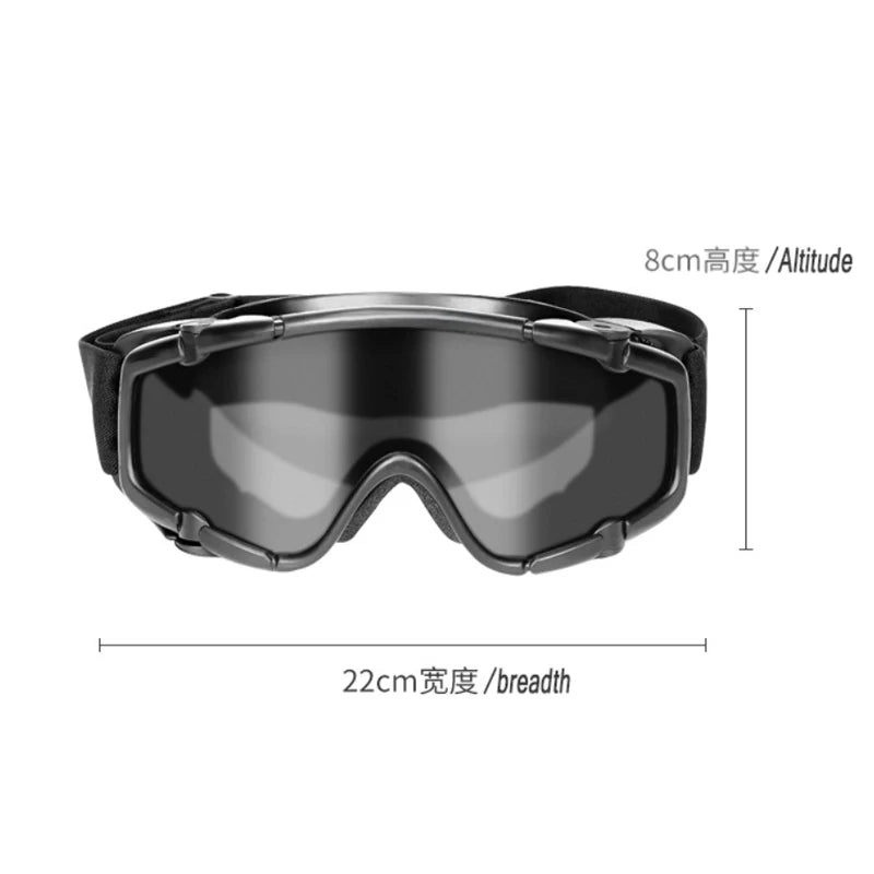 FMA Outdoor Tactical Helmet Goggles Explosion-Proof Windproof Anti Impact Ballistic Goggles Mountaineering Ski Goggles Sandproof