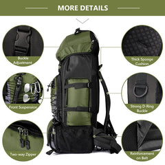 90L Travel Bag Camping Backpack Hiking Climbing Bags Mountaineering Large Capacity Sport Bag Outdoor Men Luggage Rucksack Molle