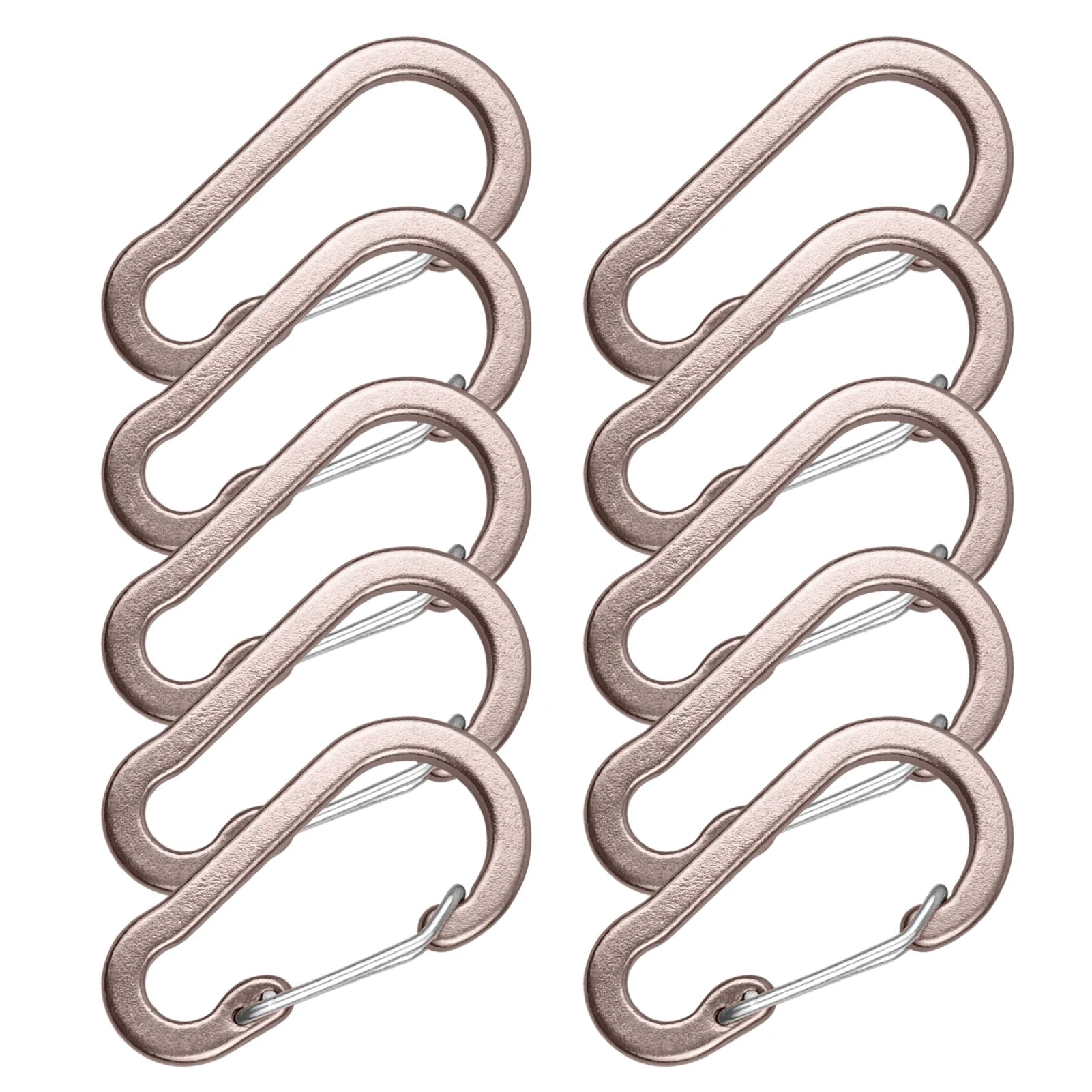 10 Pack / 5 Pack Carabiner Clips Mini Aluminum Alloy Keychain Carabiner Clip D Rings for Camping Hiking Fishing Backpacking