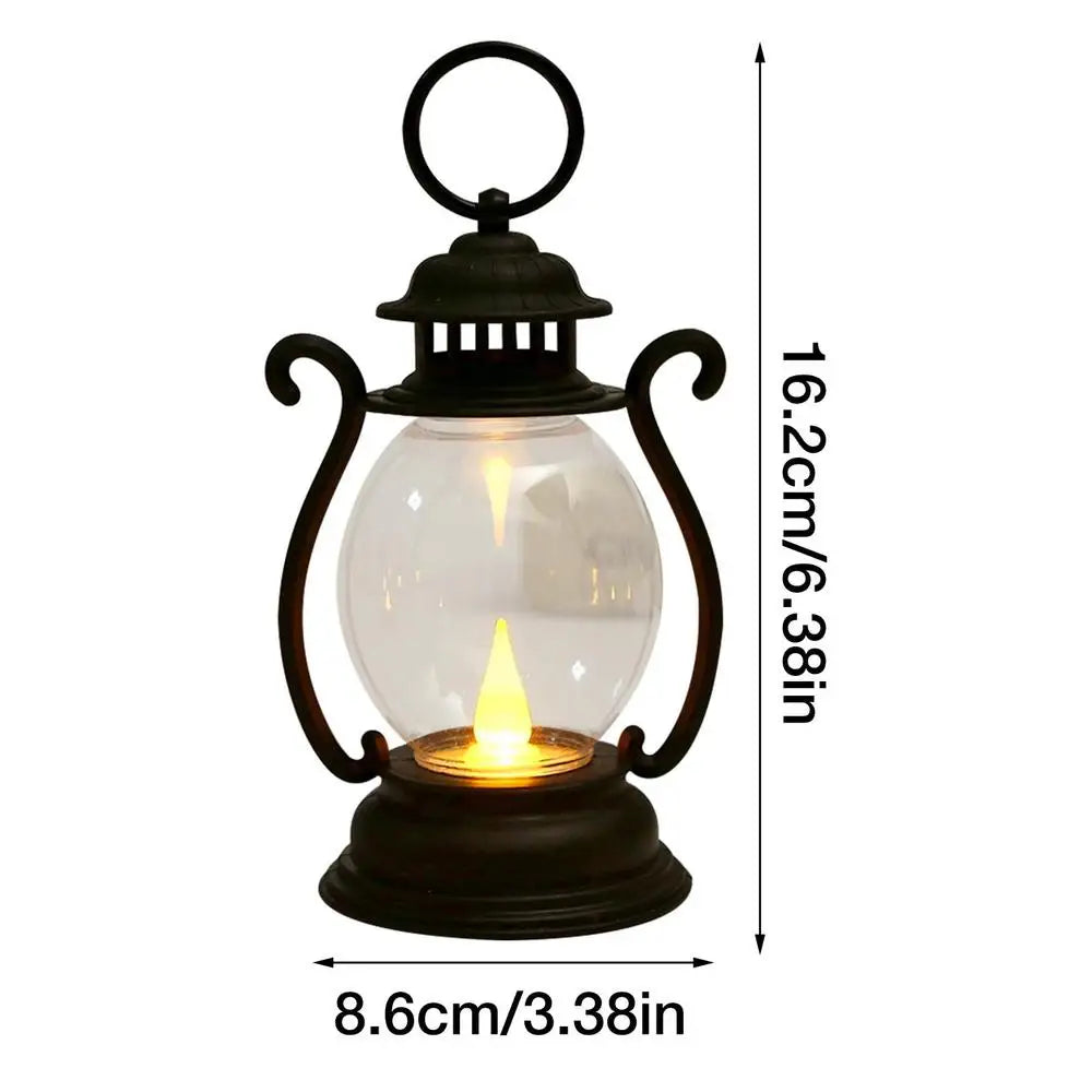 Retro Lantern Retro Camping Hanging Lanterns Battery Powered Led Small Oil Lamp For Fishing Tent Camping Equipment