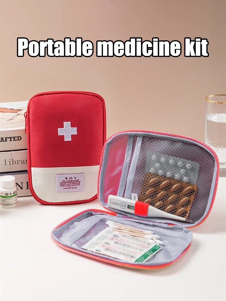 Portable Medicine Bag Cute First Aid Kit Medical Emergency Kits Organizer Outdoor Household Medicine Pill Storage Bag Travel