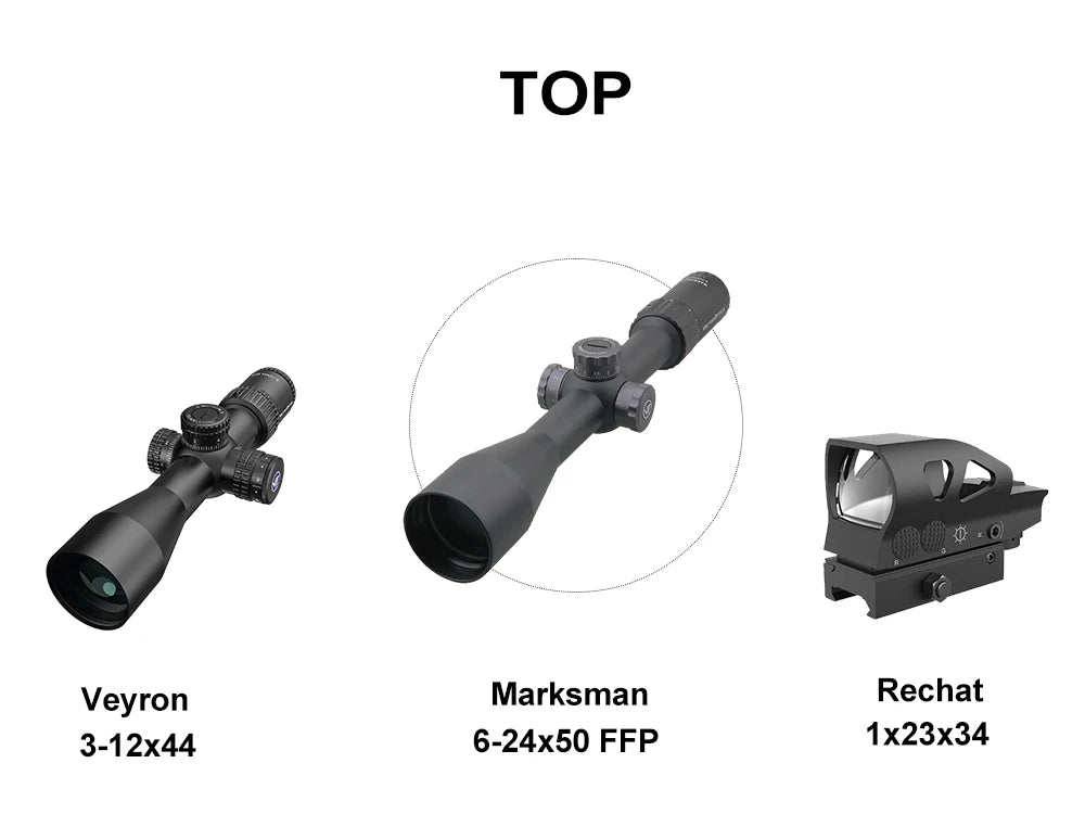 Vector Optics Veyron 3-12x44 SFP&FFP Hunting Riflescope Optical Spotting Scopes Etched MPR-4 Reticle fit Airsoft .223 .308win