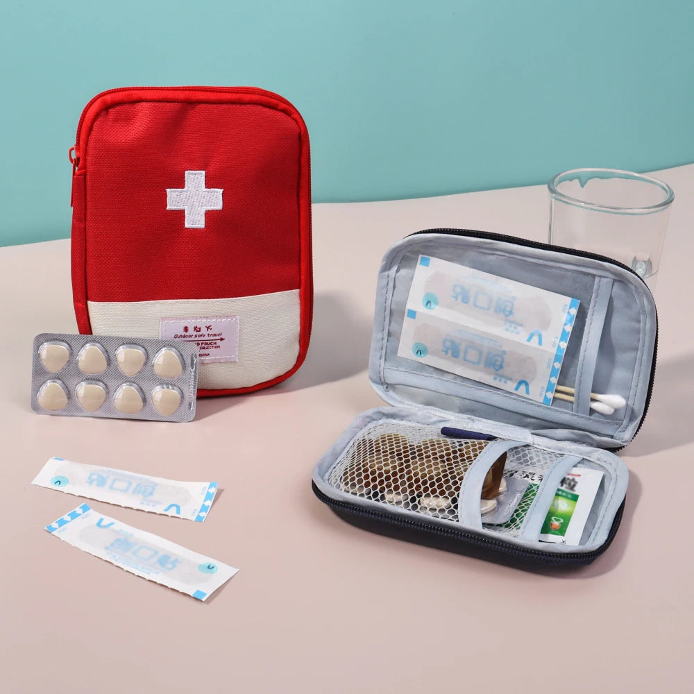 Portable Medicine Bag Cute First Aid Kit Medical Emergency Kits Organizer Outdoor Household Medicine Pill Storage Bag Travel