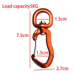 Rotating Climbing Carabiner D-type Auto Locking Clip Kite Pet Leash Hammock Buckle Spinner Keychain Rope Swivel Carabiner