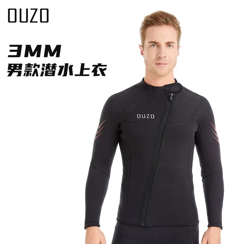 3MM Men Wetsuit Neoprene Underwater Keep Warm Women Diving Suit Surf Surfing Spearfishing Jacket Pants Snorkeling Equipment