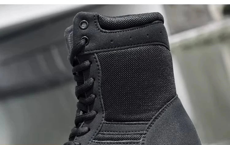 Ultralight Military Combat Boots Mens Black Work Shoe Outdoor Run Desert Hiking Shoes Army Training Tactical Boots Male Sneakers