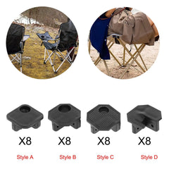 8x Camping Chair Connectors Portable Waterproof Replacement Parts for Outdoor Backpacking Chair Stool Camping Table Folded Chair