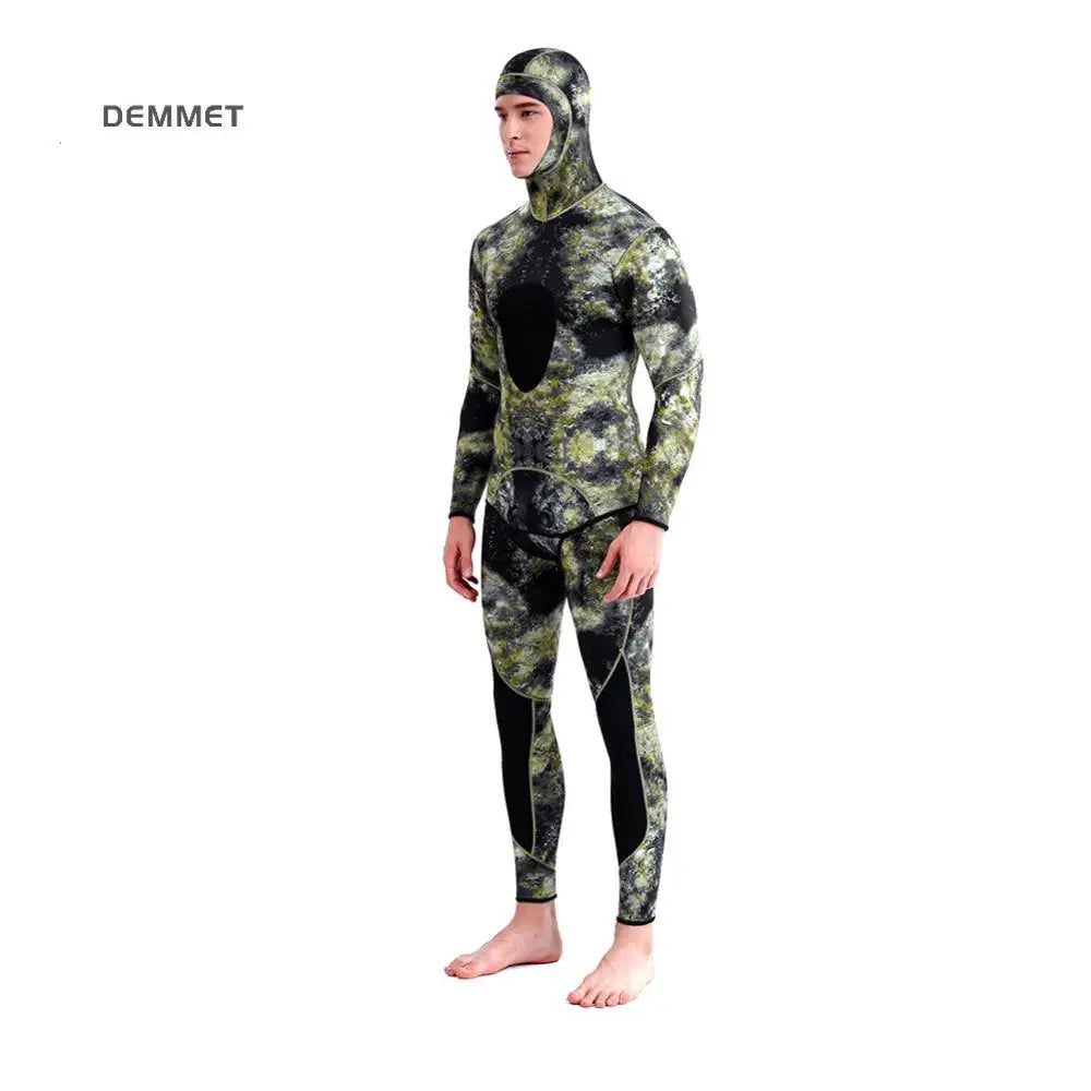 Camouflage SCR Neoprene 3mm Swim Wetsuits Men's Diving Suit Split Scuba Snorkel Swimsuit Spearfishing Surfing Jumpsuit Equipment