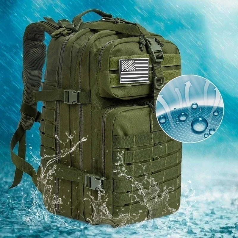 Hunting bag 50L 1000D nylon waterproof camping trip fishing hunting bag backpack outdoor military backpack tactical sports