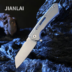 D2 High Quality All Steel Bearing Folding Knives  Drop Point Blade Outdoor Camping Hunting Utility EDC Knife Multi-Tool Gift Box