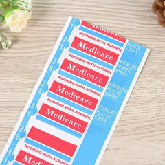 100Pcs Waterproof Band-Aids Adhesive Bandages First Aid Medical supplies Anti-Bacteria Wound Plaster Travel Emergency Kits