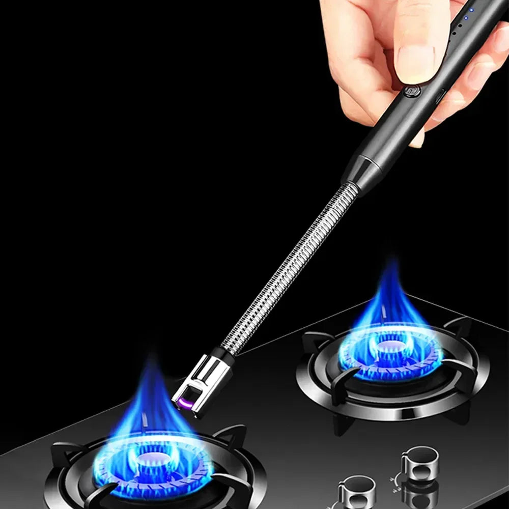 Arc Flameless Plasma Lighter Electric Lighter Candle BBQ Gas Stove Ignition Gun Camping USB Rechargeable Windproof Kitchen