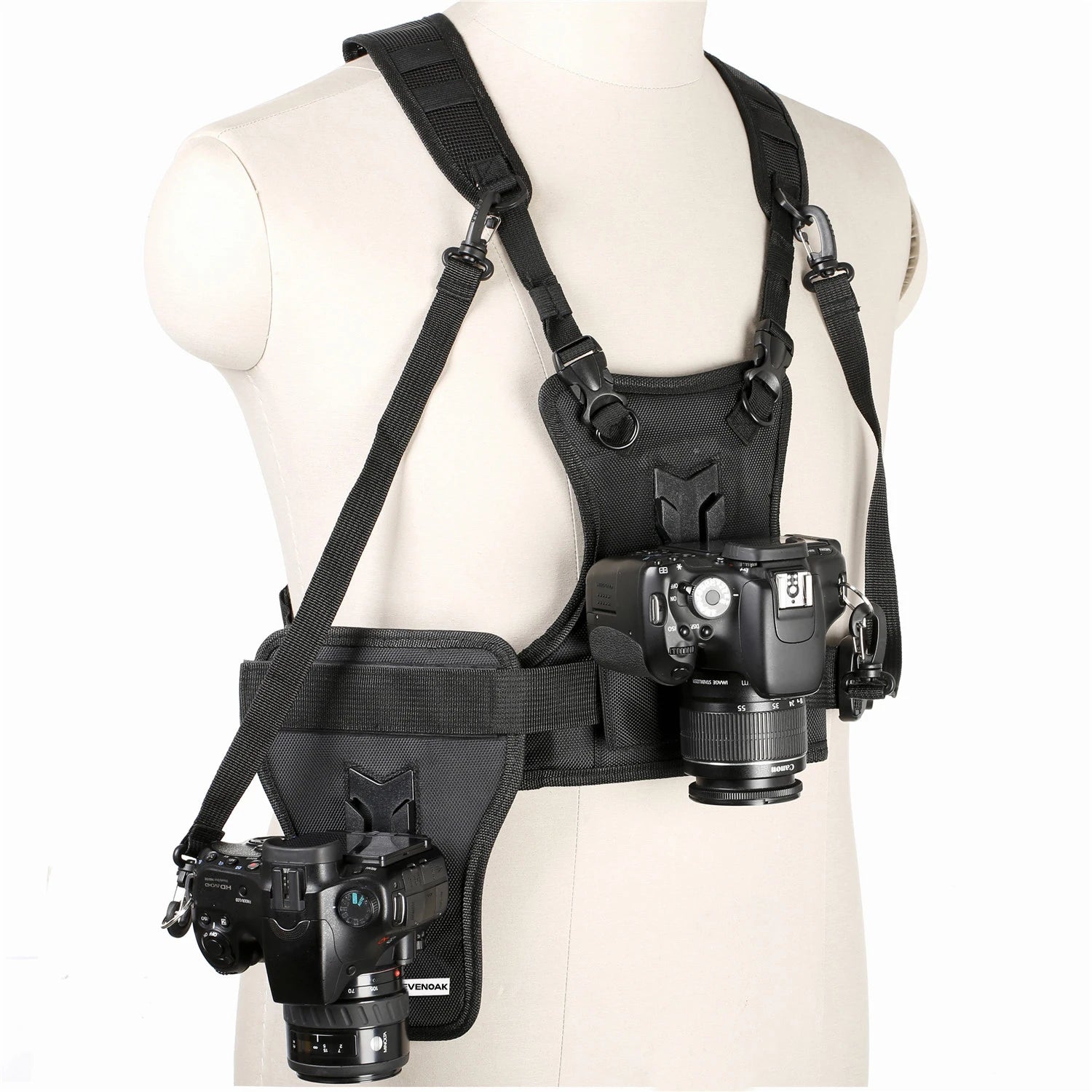 Sevenoak SK-MSP01 Dual Camera Harness Camera Strap Multi Carrying Chest Vest System for Canon Nikon Cameras Climbing Travel