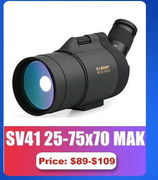 SVBONY SV46P Telescope 20-60x80 ED Spotting Scope Dual Focus  IPX7 Waterproof fogproof Professional Birding Camping equipment