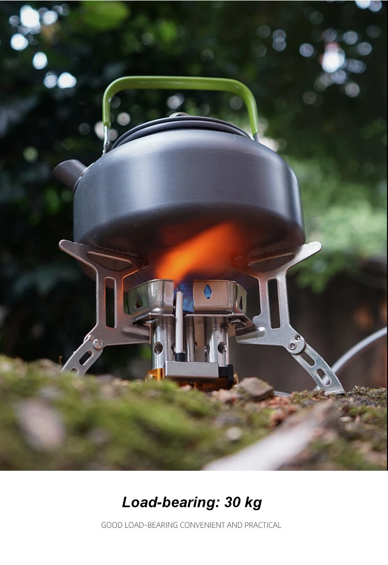 New Arrival Outdoor Portable Three Head Stove Camping Windproof Stove Camping Picnic Burner Outdoor Foldable Gas Stove