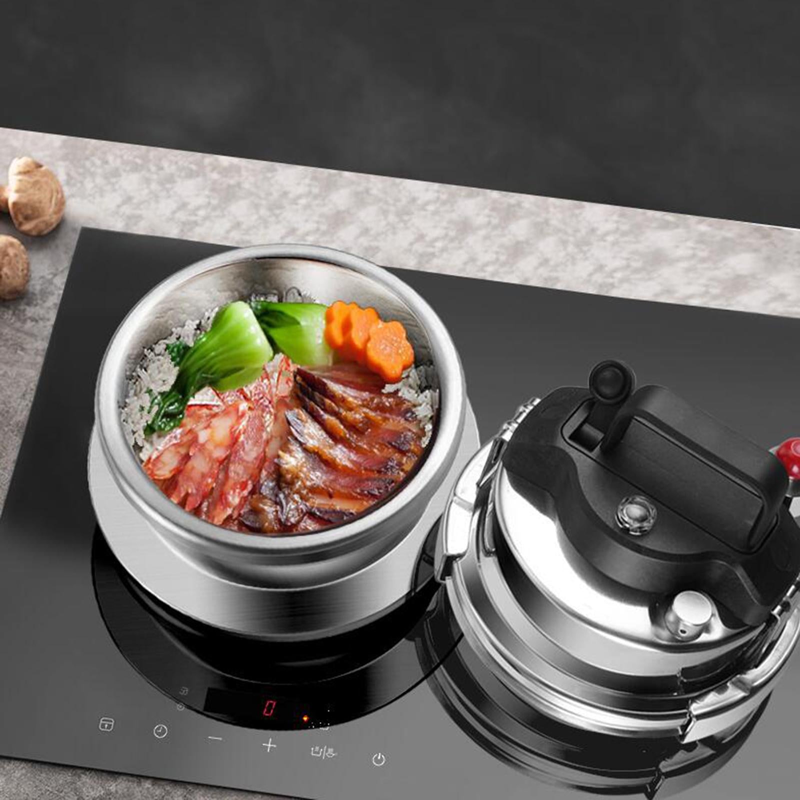 1.6L Mini Pressure Cooker Cooking Pot Camping Pressure Canners Rice Cooker Stainless Steel Cookware for Kitchen Outdoor Camping