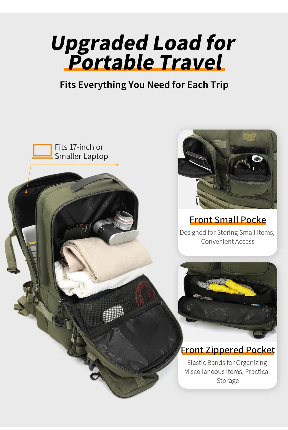 Lifetime Warranty Tactical Backpack Men Camping Trekking Fishing Bag Waterproof Rucksacks Travel Hunting Backpack Outdoor Bags