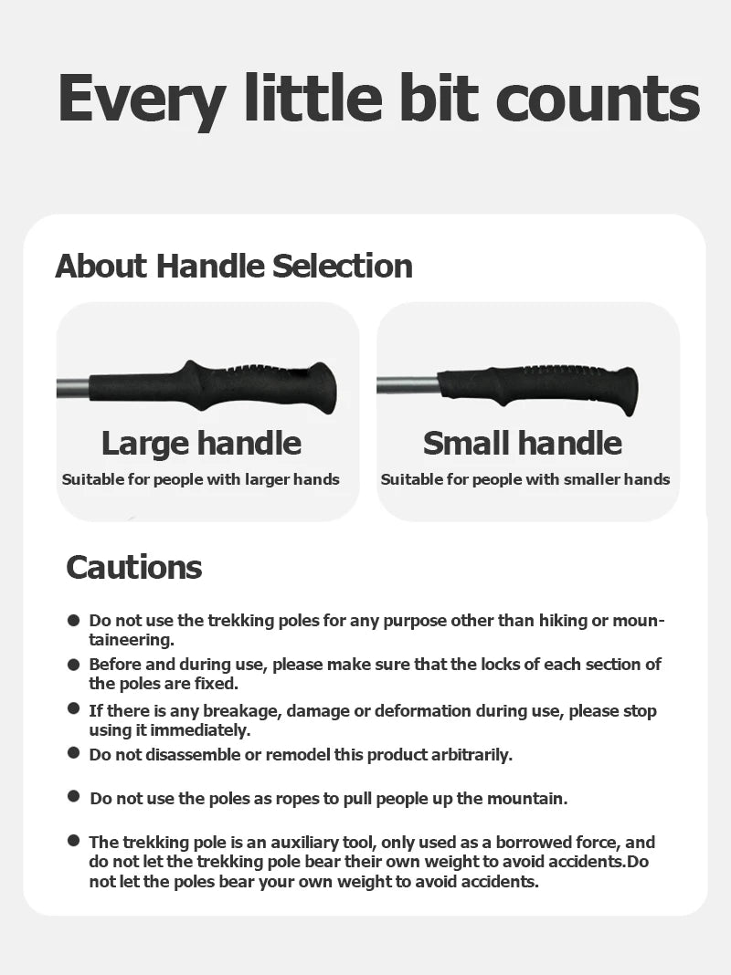 Naturehike Carbon Fiber Climbing Sticks Outdoor Folding Ultralight Trekking Poles Hiking Stick Collapsible Telescopic Stick