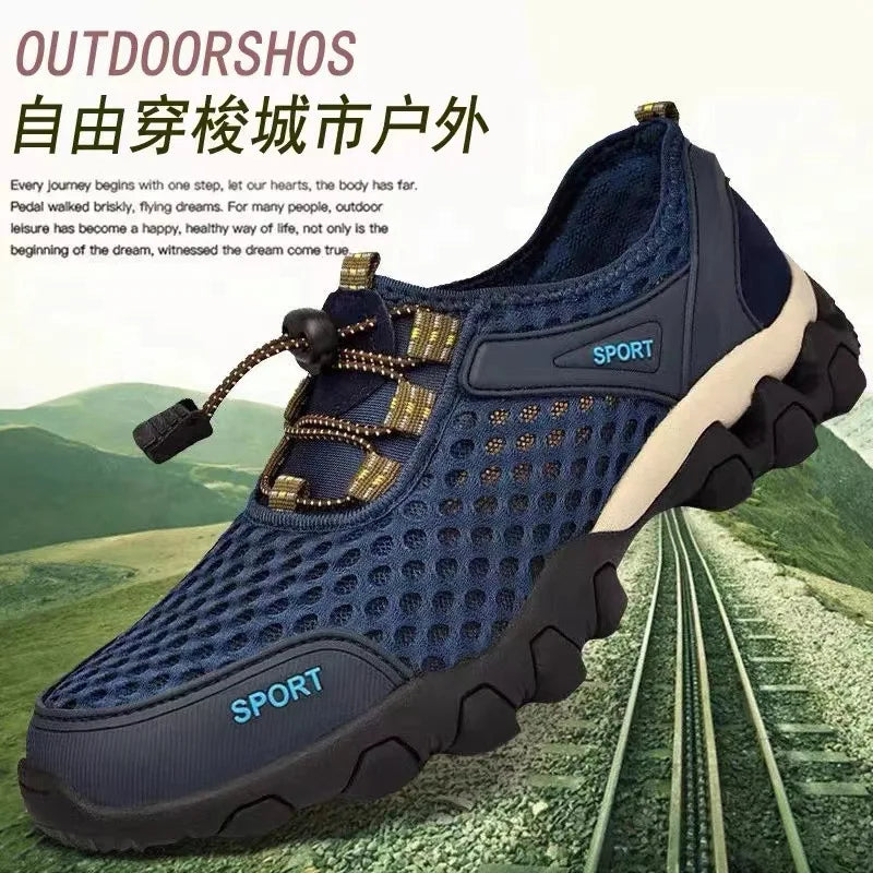 Breathable Sneakers Men Shoes 2023 Fashion Shoes For Men Climbing Hiking Shoes Men Outdoor Beach Wading Tenis Barefoot Sneakers