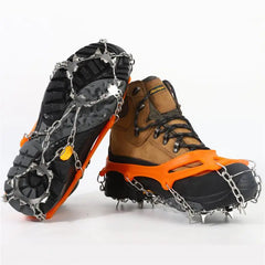 10 Teeth Ice Gripper Spike For Shoes Anti Slip Hiking Climbing Snow Spikes Crampons Cleats Chain Claws Grips Boots Cover