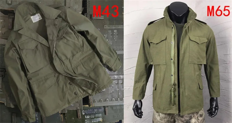 Outdoor Trekking Climbing Hunting Combat Training Riding M43 Field Coat Men's Military Tactical Clothing World War II Jacket