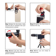 APEXEL 18X25 Monocular Zoom Telephoto Mobile Phone Lens With Tripod For Camping Tourism Portable Spotting Scope Mini Telescope