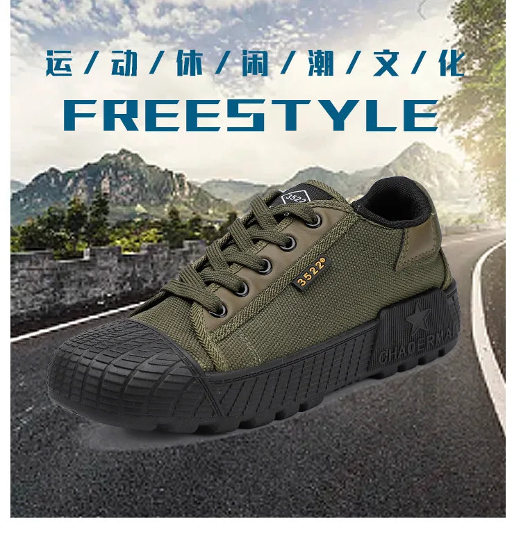 Wear-resistant Sport Shoes Men Lace-Up Walking Shoes Climbing Trekking Hunting Combat  Sneakers Work Tactical Mens Casual Shoes