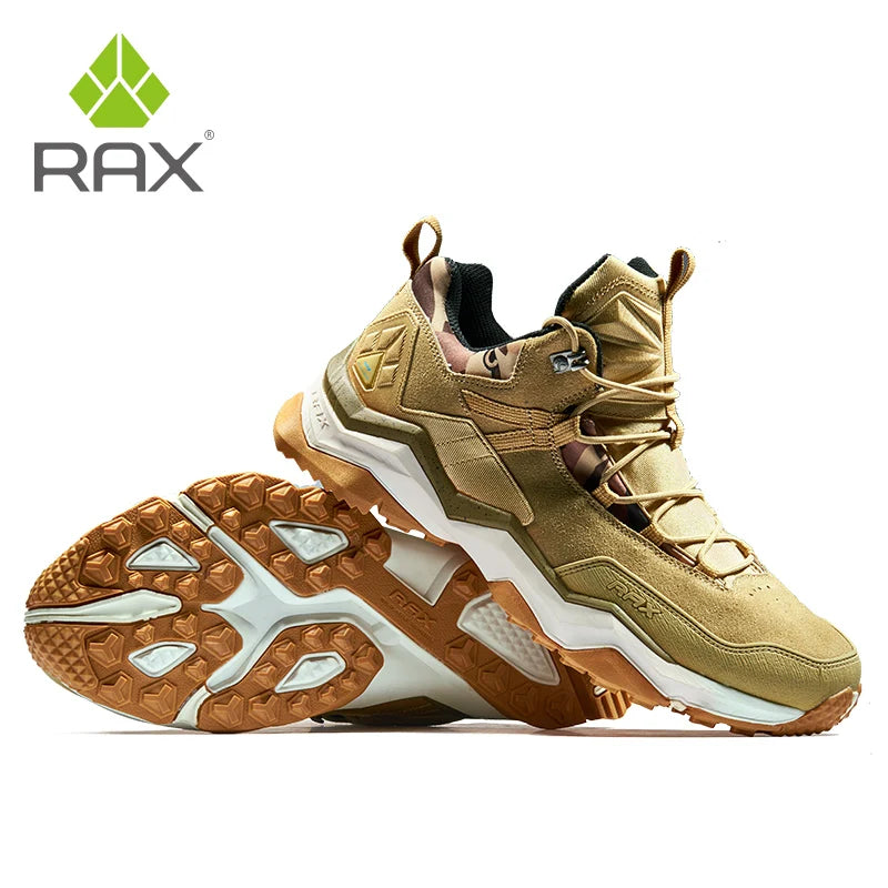 Rax Hiking Shoes Men Waterproof Trekking Shoes Lightweight Breathable Outdoor Sports Sneakers for Men Climbing Leather Shoes