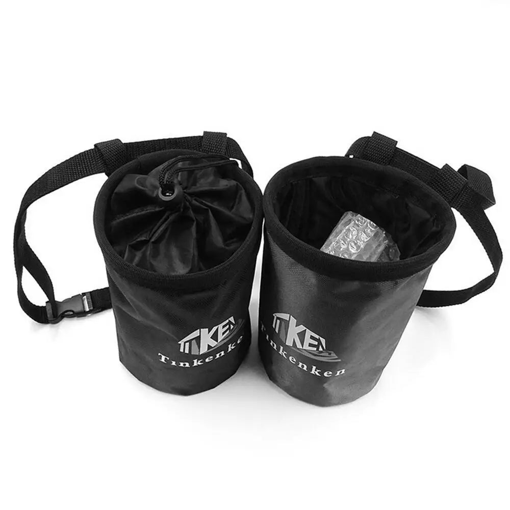 Rock Climbing Chalk Bag Drawstring Chalk Bag Bucket Leakproof Magnesia Sack And Adjustable Carabiner Rock Climbing Gear