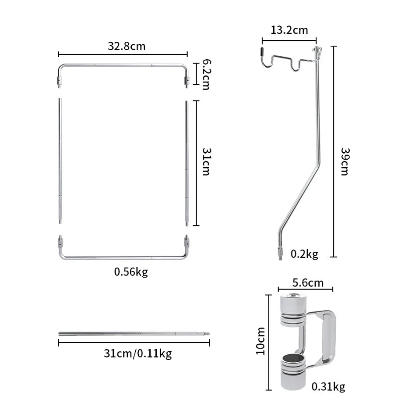 Outdoor IGT Table Supply Portable Light Pole Bracket Stainless Steel Desktop Bracket Camping IGT Table Accessories New