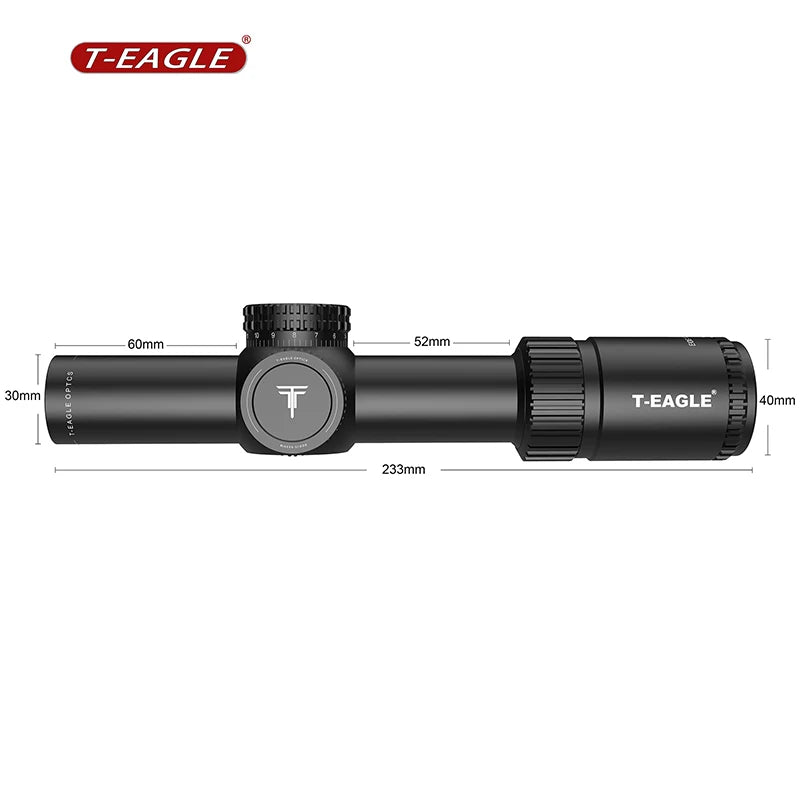 T-EAGLE Tactical Riflescope Spotting Scope for Rifle Hunting Optical Collimator Gun Sight Red Green Light EOS 1.2-6 X24 IRHK